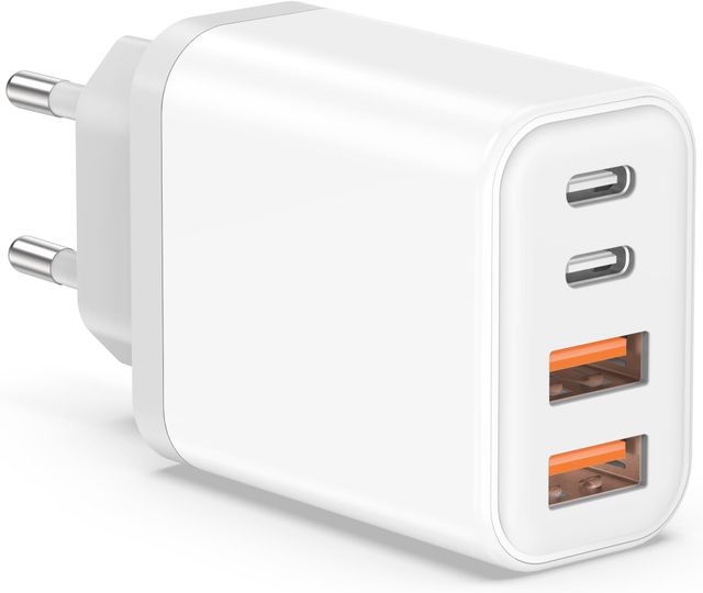 Imagen de la oferta: Cargador USB C Enchufe - 45W Carga Rapida Replacement for iPhone 16 15 14 13 12 11 Pro MAX SE 2020 XS X 8 7 Plus, Pad, 4-Port USB C Cargador Movil Tipo C Carregador Cabezal Adaptador de Pared Duaermen