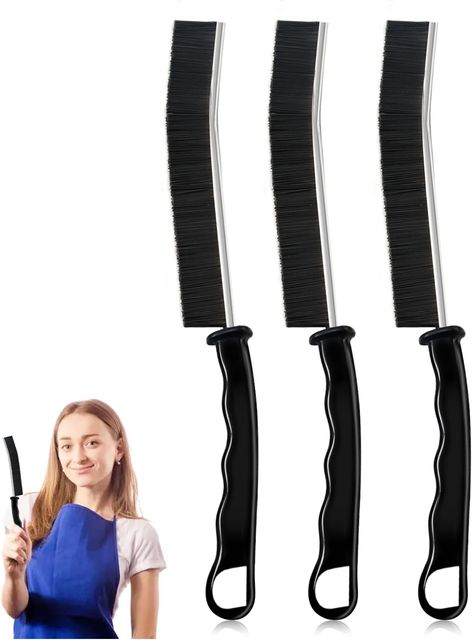 Imagen de la oferta: 3 Piezas Cepillo Limpieza Grietas Cerdas Duras, Cepillo Limpia Juntas Suelo, para Limpia Railes Ventanas, Cepillo Limpieza Baño Esquinas Muertas Ranuras para Azulejos Cocina