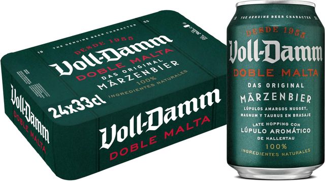 Imagen de la oferta: Voll-Damm | Cerveza Doble Malta | Toque Cítrico y Afrutado | Espuma Consistente | Paquete 24 x 330 ml | Total 7920 ml