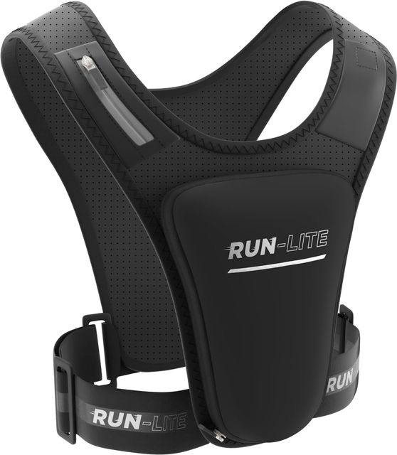 Imagen de la oferta: Chaleco para Correr con Soporte para Teléfono – Bolsa Impermeable, Cinturón Ajustable, Reflectante, 2 Bolsillos para Llaves y Geles, Compatible con Teléfonos de hasta 6,8" (Unisex - Adulto)