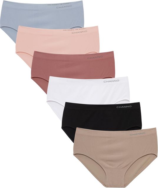 Imagen de la oferta: Channo Bragas de Algodón y Bambú para Mujer, Talle Alto, Sin Costuras, Colores Lisos