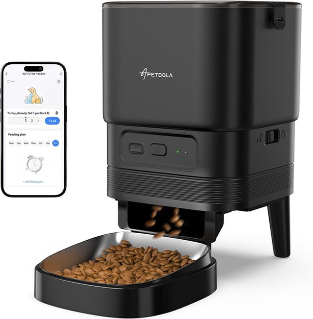 Imagen de la oferta: Comedero Automático para Gatos, 2.4G WiFi Comedero para Gatos con Control App, 4L Comedero Automático con Funcionamiento de Batería, 10s Grabación de Voz, 1-10 Comidas para Gato y Perro (Ferroso)