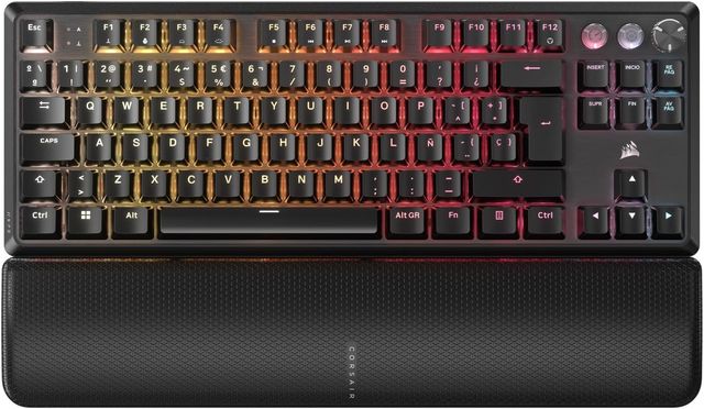 Imagen de la oferta: CORSAIR K70 PRO TKL RGB Teclado para Juegos con Cable Magnético-Mecánico – Interruptores Ajustables MGX Hyperdrive Pre-Lubricados, SOCD y Disparo Rápido Simultáneos, 8.000 Hz, QWERTY – Negro