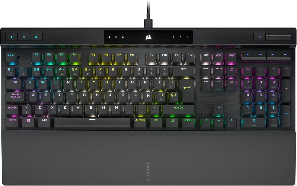 Imagen de: CORSAIR K70 RGB PRO Teclado Mecánico con Cable para Juegos – Interruptores Lineales Cherry MX Red, SOCD, Llaveros PBT Double-Shot, 8000Hz Hyper-Polling, NKRO, Torneo Switch, QWERTY ES – Negro