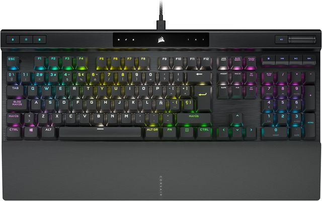 Imagen de la oferta: CORSAIR K70 RGB PRO Teclado Mecánico con Cable para Juegos – Interruptores Lineales Cherry MX Red, SOCD, Llaveros PBT Double-Shot, 8000Hz Hyper-Polling, NKRO, Torneo Switch, QWERTY ES – Negro