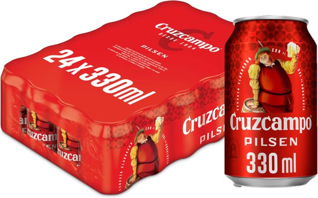 Imagen de la oferta: Cruzcampo Pilsen Cerveza, Pack Lata, 24x33cl