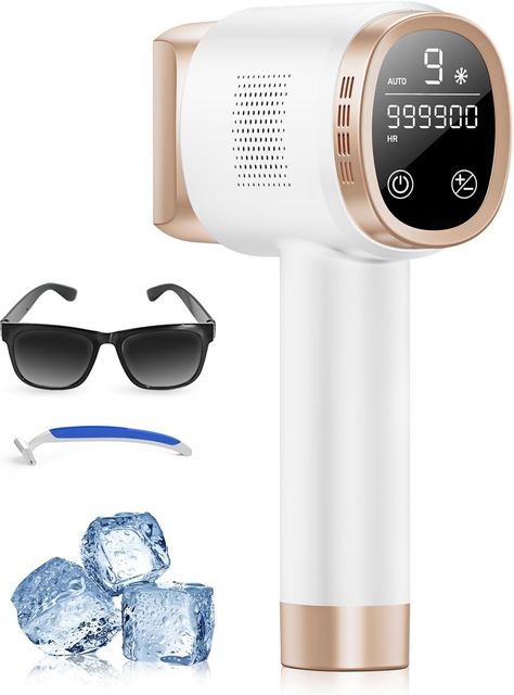 Imagen de la oferta: 21J Depiladora Laser con Función de Refrigeración, 600-1200NM Depiladora Luz Pulsada con 9 Niveles de Energía, Pantalla Táctil LCD para Mujer y Hombre, Bikini, Axilas, Cara, Cuerpo Blanco
