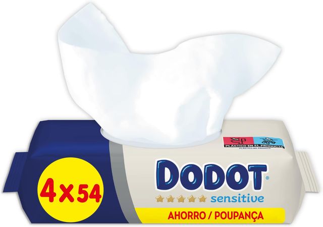 Imagen de la oferta: Dodot Toallitas para Bebé Sensitive - Paquete de 4 x 54 Toallitas - Total: 216 Toallitas