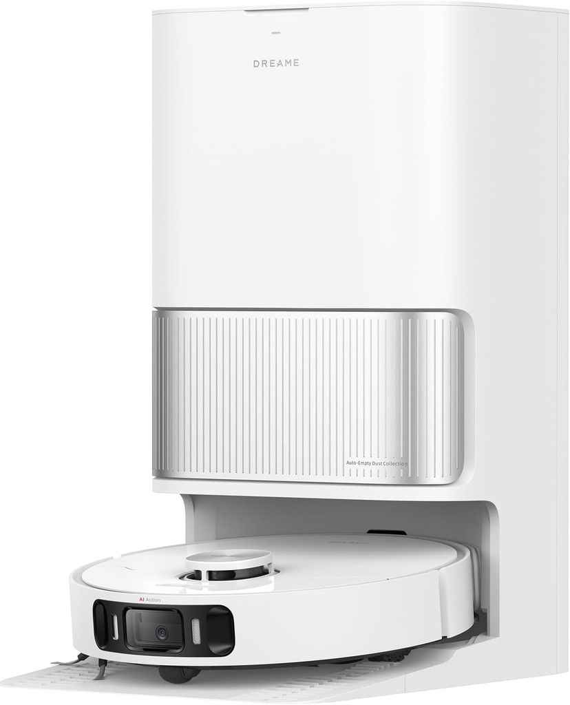 Imagen de: DREAME L40 Ultra Ae Robot Aspirador con 19,000 Pa de Succión, Cepillos y Mopa de Alcance Flexible, Elimina La Suciedad Húmeda y Seca, La Estación Todo En Uno Vacía el Polvo, Blanco