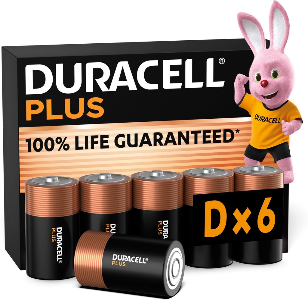 Imagen de: Duracell Plus pilas alcalinas D (paquete de 6), 1,5 V, LR20 MN1300