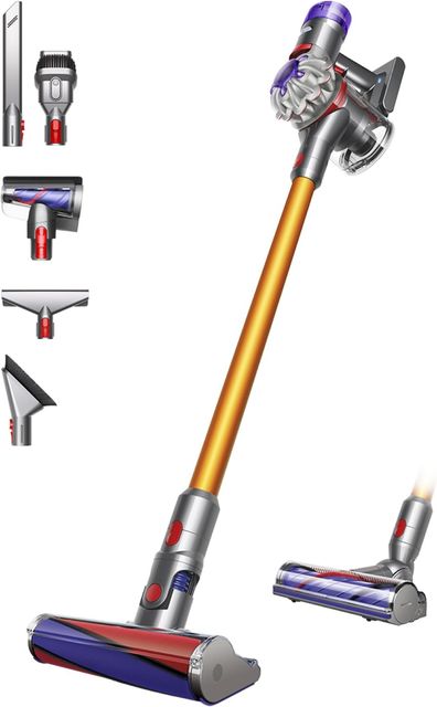 Imagen de la oferta: Dyson V8 Absolute Aspiradora Sin Cable, 115 AW, hasta 40 min de autonomía, Cepillo Motorbar Anti-enredos, Elimina Pelo de Mascotas, Cepillo con Suave Cabezal Giratorio, aspiradora de Mano y Suelo