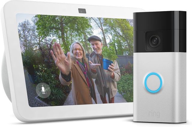 Imagen de la oferta: Echo Show 8 (Última generación) | Bianco + Nuevo Ring videotimbre con batería | Níquel Satinado