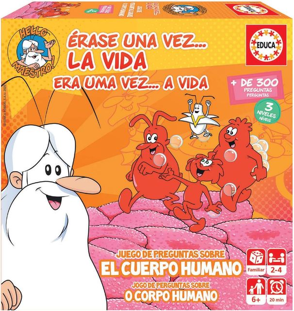 Imagen de la oferta: Educa - Érase una Vez La Vida, Juego de Mesa Familiar Educativo con más de 300 Preguntas y respuestas sobre anatomía y biología, A Partir de 6 años (18855)
