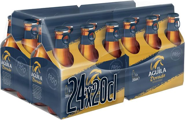 Imagen de la oferta: El Águila Dorada Cerveza Lager Especial Caja 4 Pack Botella, 6 x 20cl