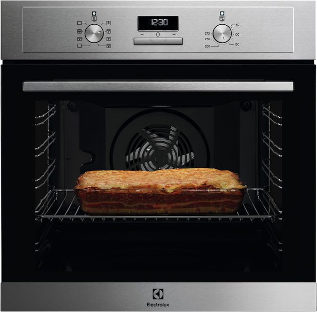 Imagen de la oferta: Electrolux EOH3H54X Horno Eléctrico de Convección, Multifunción, Grill Integrado, Serie 300, 7 Funciones, Cocción Multinivel, Limpieza AquaClean, 72 L de Capacidad, Inox Antihuellas, Clase A+