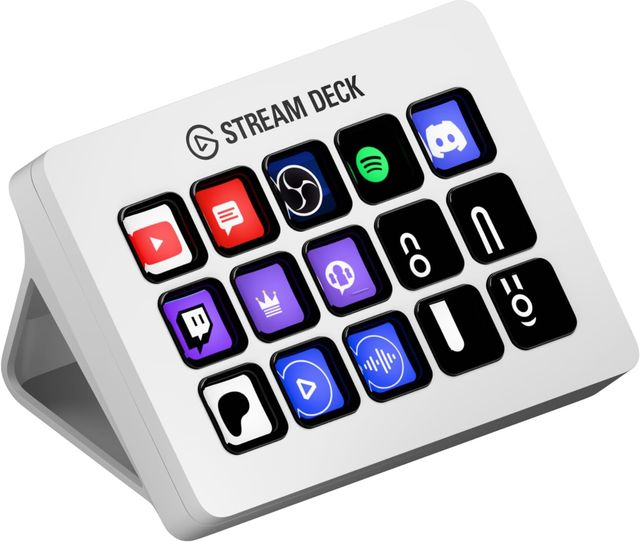 Imagen de la oferta: Elgato Stream Deck MK.2 White – Controlador de estudio, 15 teclas macro, activa acciones en apps y software como OBS, Twitch, YouTube y otros, funciona en Mac y PC