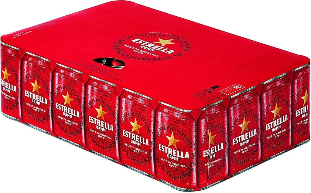 Imagen de: Estrella Damm Cerveza - Caja de 24 Latas x 330 ml - Total: 7.92 L