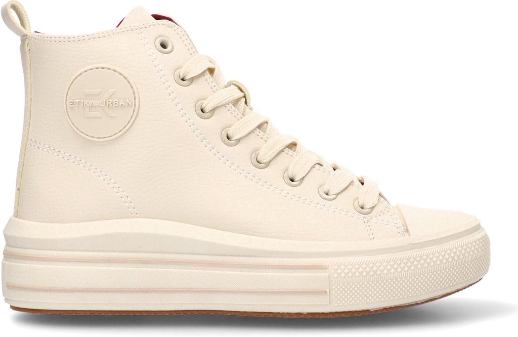 Imagen de: Etika Zapatillas de Plataforma para Mujer, Botas Deportivas Altas de Estilo Baloncesto con Doble Suela, Sneaker de Piel Sintética, Modelo 52440
