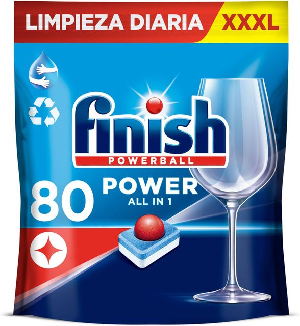 Imagen de la oferta: Finish Powerball Power All in 1 Pastillas para el lavavajillas, 80 pastillas