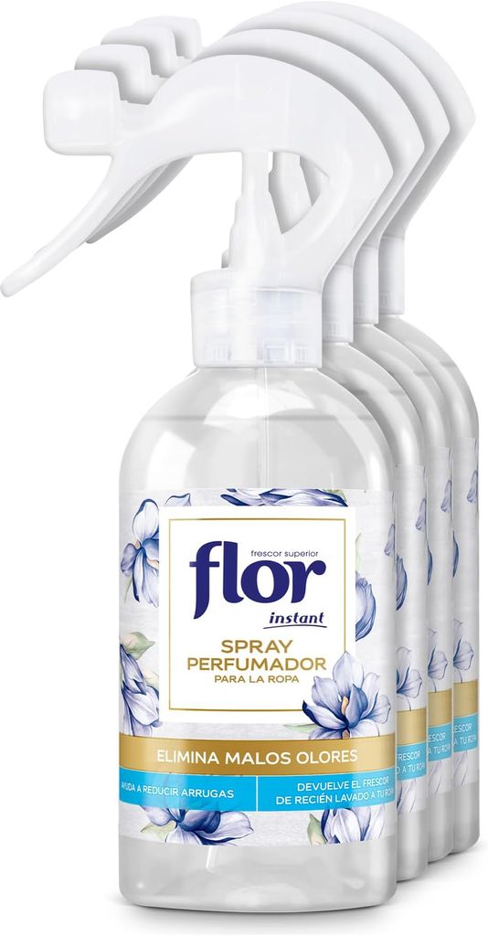 Imagen de: Flor Instant Perfume para la ropa, fragancia azul - pack de 4