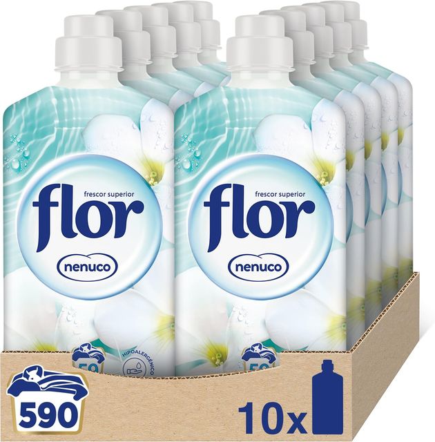 Imagen de la oferta: Flor Suavizante ropa concentrado Nenuco, 590 dosis, 1 L (Paquete de 10)