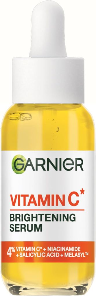 Imagen de: Garnier SkinActive Vitamina C Sérum Antimanchas de Día con 4% de [Vitamina C + Niacinamida + Ácido Salicílico + Melasyl™]. Nº 1 del mundo. Reduce el 70% de las manchas oscuras en solo 5 días. 30 ml