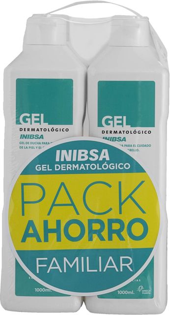 Imagen de la oferta: Inibsa Geles - Gel Dermatológico 1000 ml, Gel de ducha para el cuidado de la piel y el cabello, Ahorro Pack Dermatologico, 4 unidades (4 x 1000ml)