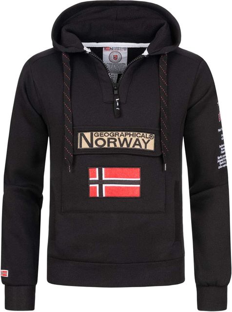 Imagen de la oferta: Geographical Norway para Hombre Sudadera con Capucha, Sudadera con Media Cremallera y riñonera, Sudadera con Capucha de Manga Larga, producción Casual de BANS de Ocio