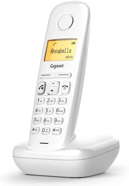 Imagen de la oferta: Gigaset A270 - Teléfono DECT Inalámbrico - Pantalla Gráfica Iluminada - Manos Libres Teléfono - Teclado fácil de usar, Blanco [Versión Española]