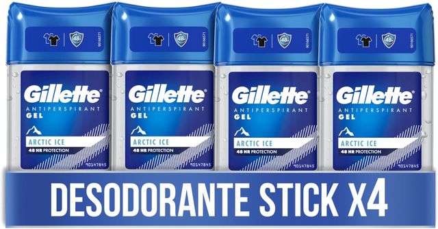 Imagen de la oferta: Gillette Clear Gel Desodorante Y Antitranspirante Artic Ice Para Hombre, 4x70 ml