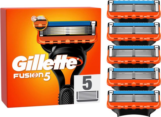 Imagen de la oferta: Gillette Fusion 5 Cuchillas de Afeitar Hombre, Paquete de 5 Cuchillas de Recambio (el embalaje puede variar)