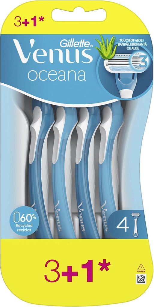 Imagen de: Gillette Venus Oceana Maquinillas Desechables Para Mujer - 4 Unidades, Estándar