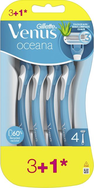 Imagen de la oferta: Gillette Venus Oceana Maquinillas Desechables Para Mujer - 4 Unidades, Estándar