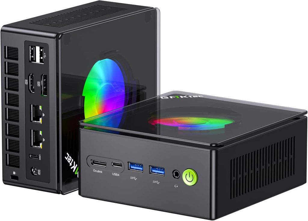 Imagen de: GMKtec Gaming PC, K11 AMD Ryzen 9 8945HS(8C/16T, bis zu 5.2GHz), 32GB DDR5 RAM 1TB Mini PC Desktop Computer, Oculink, Dual Nic 2.5GbE LAN, HDMI/DisplayPort/USB4*2