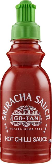Imagen de la oferta: Go-Tan, Salsa Sriracha, Condimento de Chile Picante, 54 por ciento Chile Rojo, Sabor Picante, 215 ml