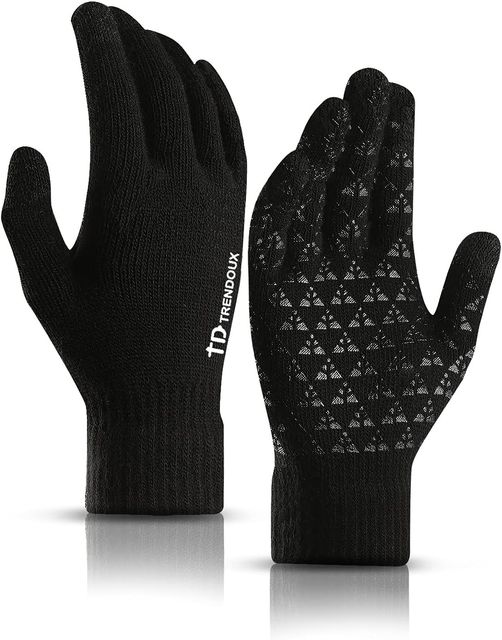 Imagen de la oferta: TRENDOUX Guantes Invierno Hombre termicos Mujer - Guantes tactiles movil Smartphone, Ciclismo Moto Bici Correr Aire Libre para Frio Antideslizantes Conducir Deporte Running, Bicicleta Termico Running