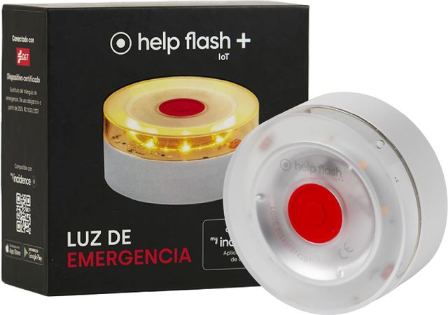 Imagen de la oferta: help flash IoT+, Luz de Emergencia V16 con Geolocalización y más de 290 candelas de potencia, Exigible a partir de 2026, Conectada con DGT 3.0, Señal V-16 para Coches, plan de datos incluido