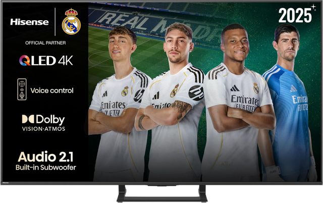 Imagen de la oferta: Hisense 50A7Q - QLED Smart TV 50 Pulgadas, Movimientos Suaves IA, Dolby Vision, Dolby Atmos, Subwoofer Integrado, Modo Juego Plus, Modo Deportes IA, Bluetooth & HDMI 2.1, Control por Voz Alexa