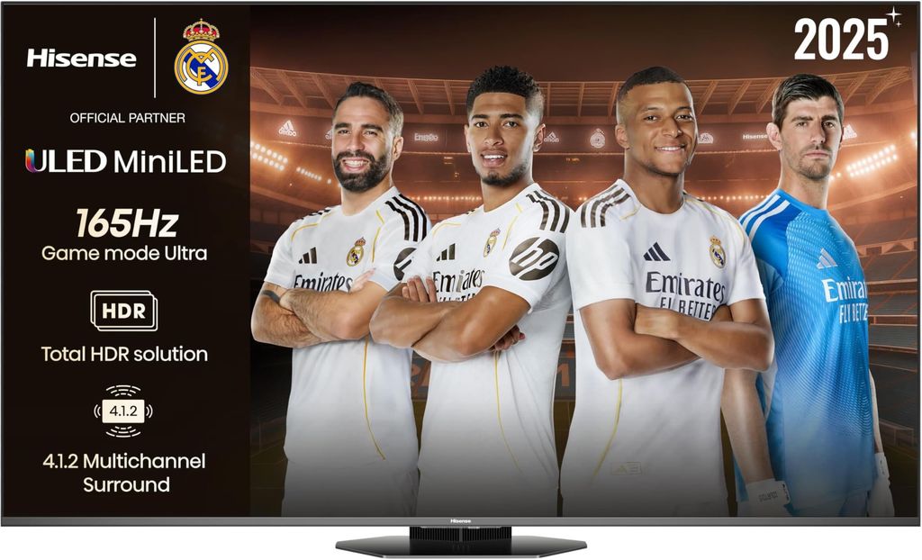 Imagen de: Hisense 65U8Q - Mini LED Smart TV, 4.1.2 Sonido multicanal, Modo Juego Ultra de 165Hz, Anti-Reflection Pro, Full Array Local Dimming, Dolby Vision IQ & Dolby Atmos