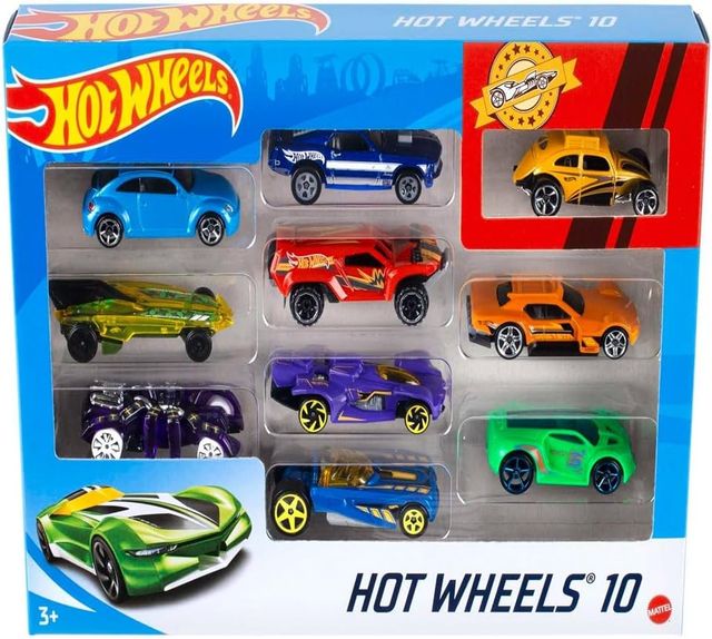 Imagen de la oferta: Hot Wheels Pack de 10 Vehiculos, Coches de Juguete (Modelos Variados) (Mattel 54886)
