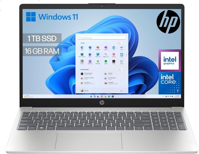 Imagen de la oferta: HP 15-fd0405ns - Ordenador portátil de 15.6" FHD (Intel Core 7 150U, 16GB RAM, 1TB SSD, Intel Graphics, Windows 11) Silver - Teclado QWERTY Español