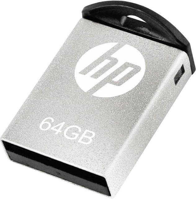 Imagen de la oferta: HP Memoria USB GB USB 2.0 Super Mini Metal, a Prueba de Golpes, a Prueba de Salpicaduras, a Prueba de Polvo, Discos Flash Drives v222 W hpfd222 W - 64, Color Plata