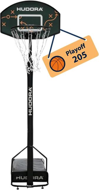 Imagen de la oferta: HUDORA Soporte de Baloncesto Playoff 205 - Canasta de Baloncesto Ajustable en Altura con Soporte y Ruedas para niños y Adolescentes - Canasta de Baloncesto Exterior móvil para jardín