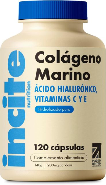 Imagen de la oferta: Incite Nutrition Colágeno Marino 1200mg de Alta Potencia Suplementos, Puro Colágeno Marino Hidrolizado Superior Tipo 1 Mejorado con Vitaminas C, E, B12, Cobre, Zinc y Yodo 120 unidades (paquete de 1)