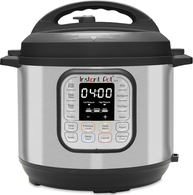 Imagen de la oferta: Instant Pot Duo 7 en 1 – Olla multifunción de 5,7 L – Acero inoxidable cepillado, olla a presión grande, olla de cocción lenta, arrocera, sartén para saltear, yogurtera, vaporera y calientaplatos