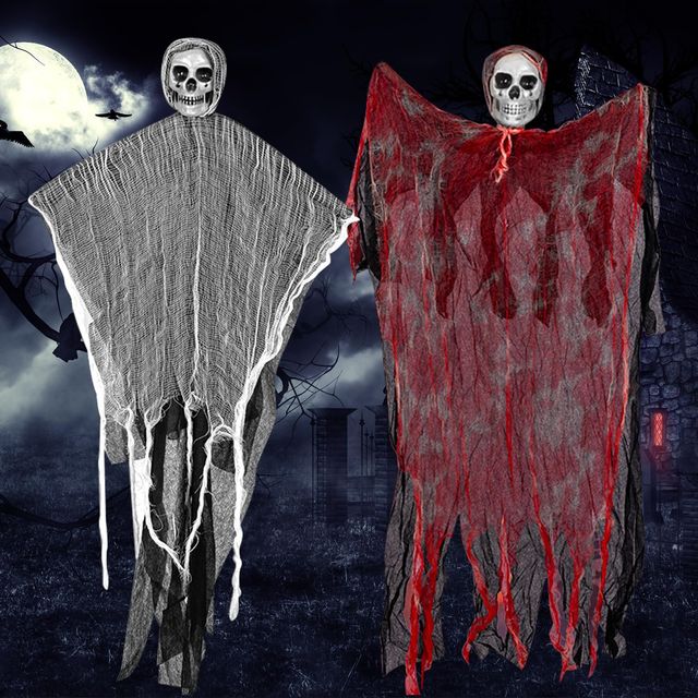 Imagen de la oferta: JEDWKFA 2 Piezas Halloween Decoracion Fantasma, Halloween Decoracion Terror, Fantasma Halloween, Esqueletos Fantasmales Colgantes de Halloween, Halloween Decoracion para Exterior,Interior
