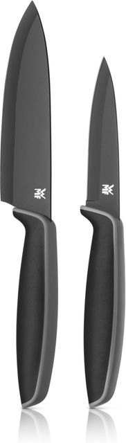 Imagen de la oferta: WMF Touch - Juego de 2 Cuchillos con Fundas Protectoras, Hojas de Acero Especial con Antiadherente de 13 cm y 9 cm, Color Negro
