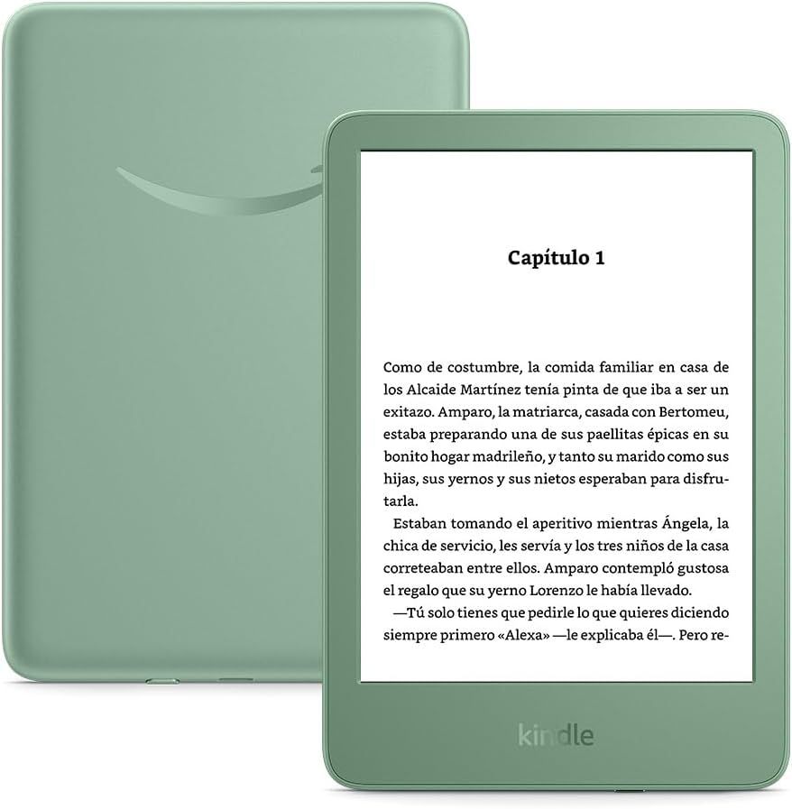 Imagen de: Amazon Kindle (última generación) | el Kindle más ligero y compacto, con pantalla sin reflejos, pasos de página más fluidos y luz frontal ajustable | 16 GB | Sin publicidad | Verde matcha