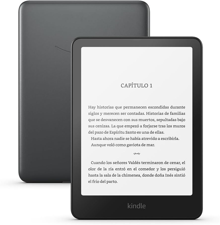 Imagen de: Amazon Kindle Paperwhite Signature Edition (32 GB) de Amazon | Nuestro Kindle más rápido, con luz frontal autorregulable, carga inalámbrica y semanas de batería | Negro metalizado