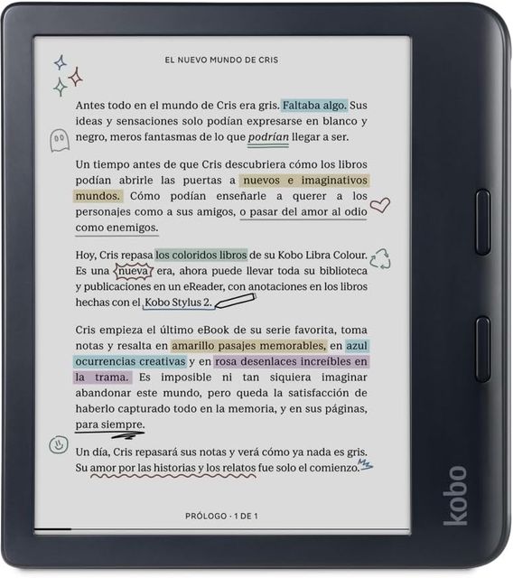 Imagen de la oferta: Kobo Libra Colour eReader | Pantalla E Ink Kaleido™ 3 de 7" | Temperatura del Color y Brillo Ajustables | Reducción luz Azul | eBooks y AudioBooks | Memoría 32 GB | Resistente al Agua | Negro